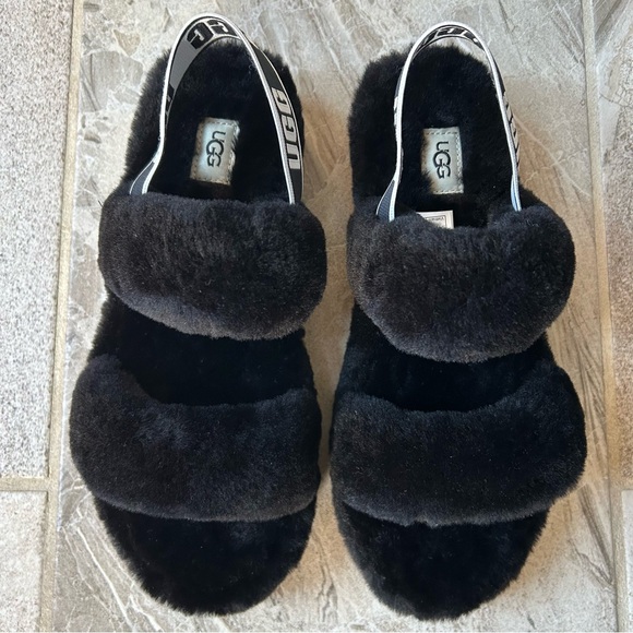 NWOB UGG Women’s Oh Yeah Black Slide Slipper, Size 10 - Picture 2 of 9